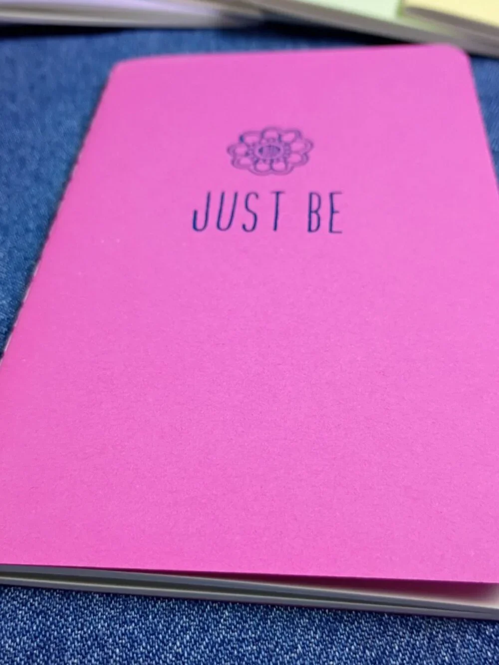 Pocket Notebook - Mandala - Just Be - Bright Pink